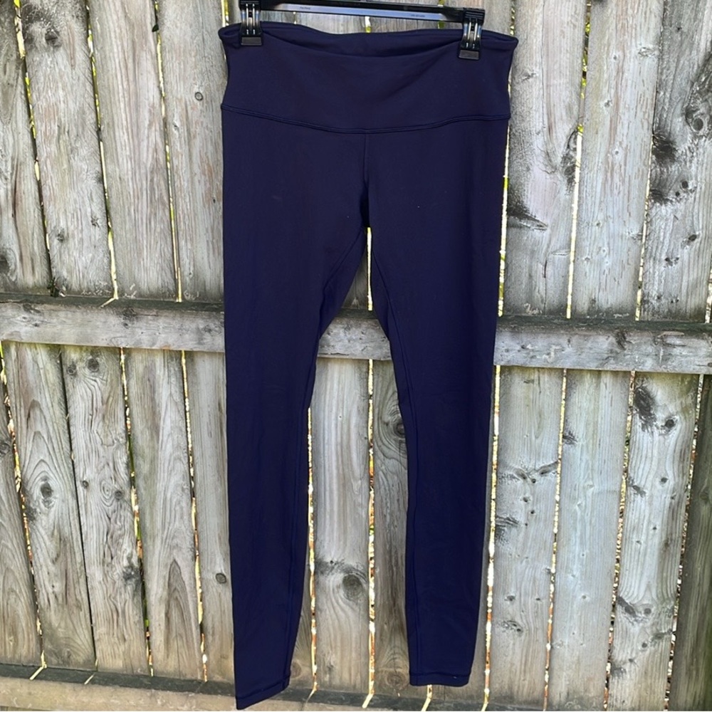 Lululemon Wunder Under mid rise full length W5BJMS Luon Navy Blue 8
